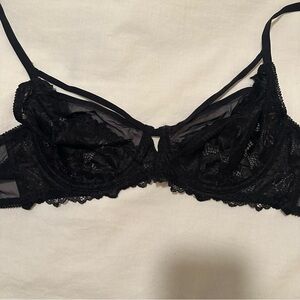 Free People Mesh Strappy Black Bra